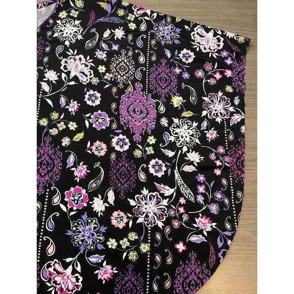 3 for $25-Susan Graver Batwing Sleeve Women's Top Size XL Black & Purple - Picture 7 of 9